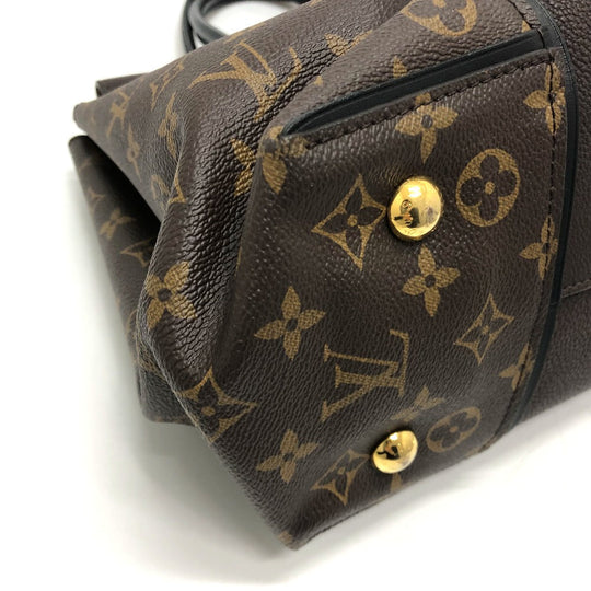 LOUIS VUITTON Handbag M41061 Monogram canvas, Cuir Orfevre leather Brown Monogram Tote W PM Women Used Authentic