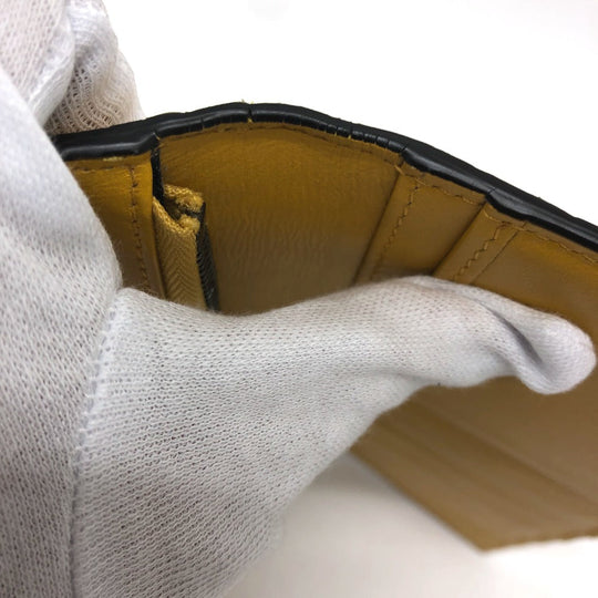 JIMMY CHOO Long Wallet Purse leather yellow Flap/logo Embossing Women Used Authentic