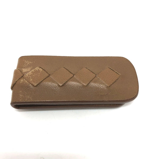 BOTTEGAVENETA Money clip 169719 leather Brown INTRECCIATO Nappa