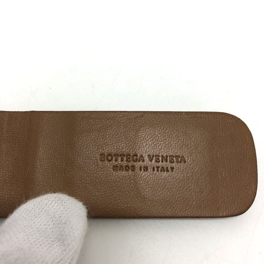 BOTTEGAVENETA Money clip 169719 leather Brown INTRECCIATO Nappa