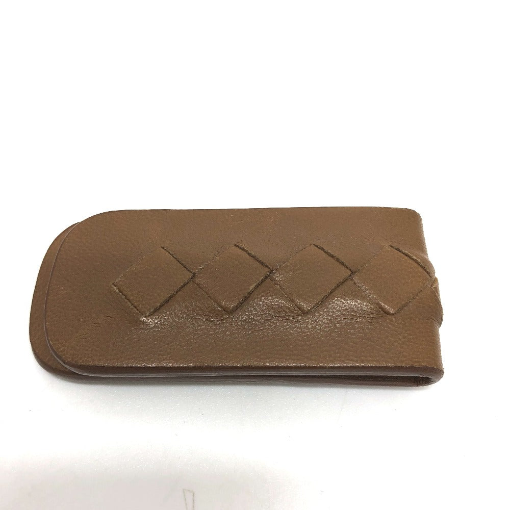 BOTTEGAVENETA Money clip 169719 leather Brown INTRECCIATO Nappa