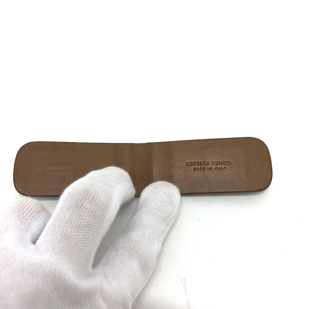 BOTTEGAVENETA Money clip 169719 leather Brown INTRECCIATO Nappa