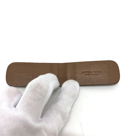 BOTTEGAVENETA Money clip 169719 leather Brown INTRECCIATO Nappa