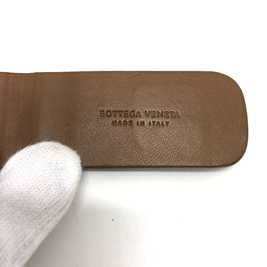 BOTTEGAVENETA Money clip 169719 leather Brown INTRECCIATO Nappa