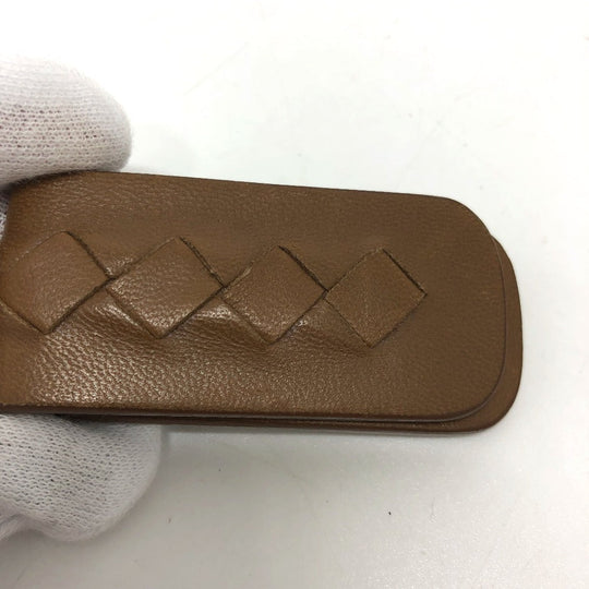 BOTTEGAVENETA Money clip 169719 leather Brown INTRECCIATO Nappa