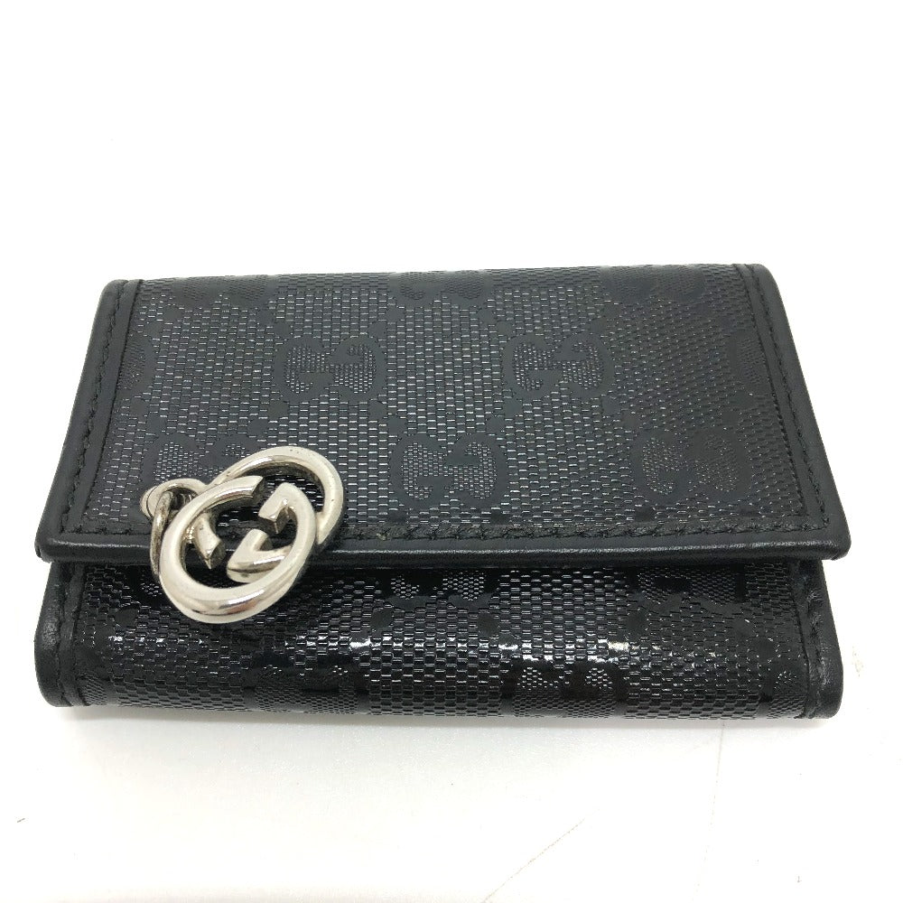 GUCCI Key case Key holder  212111 GG implementation black GG implementation six hooks mens Used Authentic