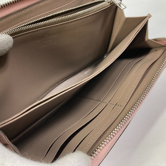 LOUIS VUITTON Long Wallet Purse M63103 Taurillon Clemence Leather pink Portefeuille comet Women Used Authentic