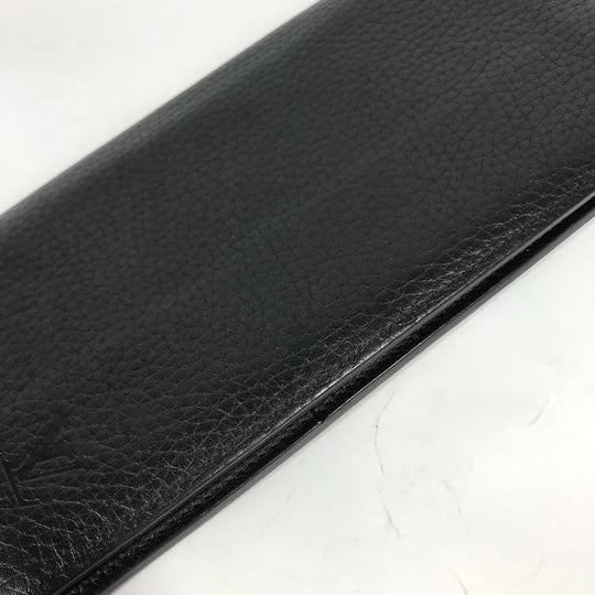 LOUIS VUITTON Long Wallet Purse M58192 Taurillon Clemence Leather black Long wallet Portefeuille Braza Women Used Authentic