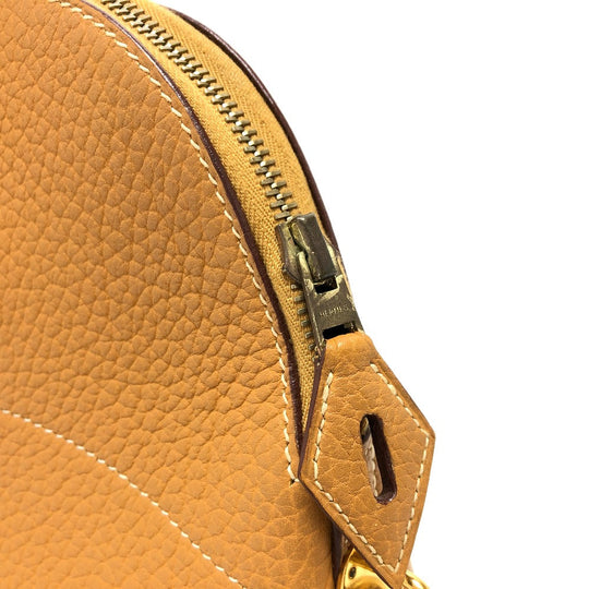 HERMES Handbag Fjord Brown Bored 37 Women Used Authentic