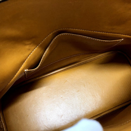 HERMES Handbag Fjord Brown Bored 37 Women Used Authentic