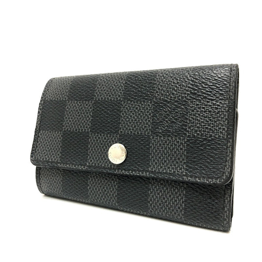 LOUIS VUITTON Key case Key holder  N62662 Damier Grafitto Canvas black Damier Grafitte Multicles6