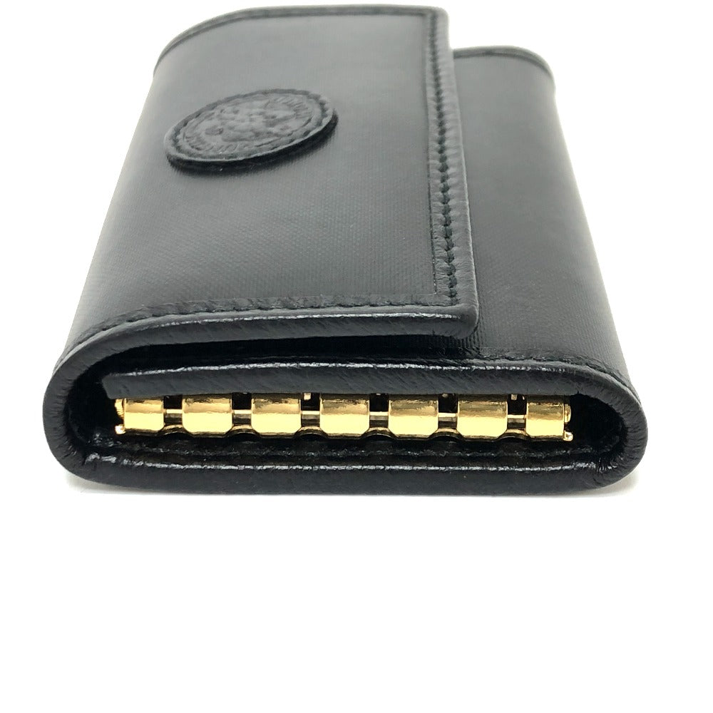 HUNTING WORLD Key case Key holder  PVC / Leather black logo six hooks mens Used Authentic