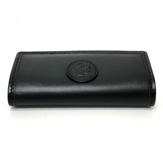 HUNTING WORLD Key case Key holder  PVC / Leather black logo six hooks mens Used Authentic