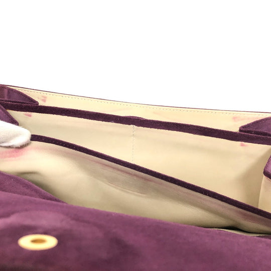 BVLGARI Clutch bag suede Bordeaux Women Used Authentic