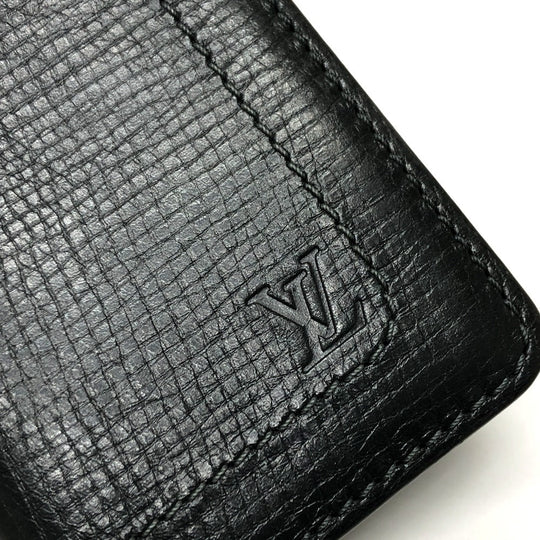 LOUIS VUITTON Card Case M92997 Utah leather black Utah Organizer De Poch