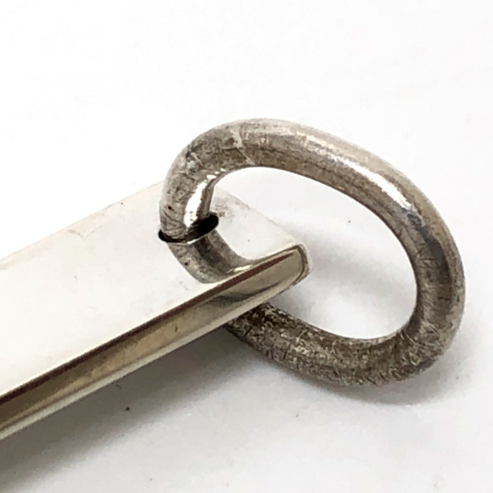 GUCCI Pendant top SV925 Silver logo plate mens Used Authentic