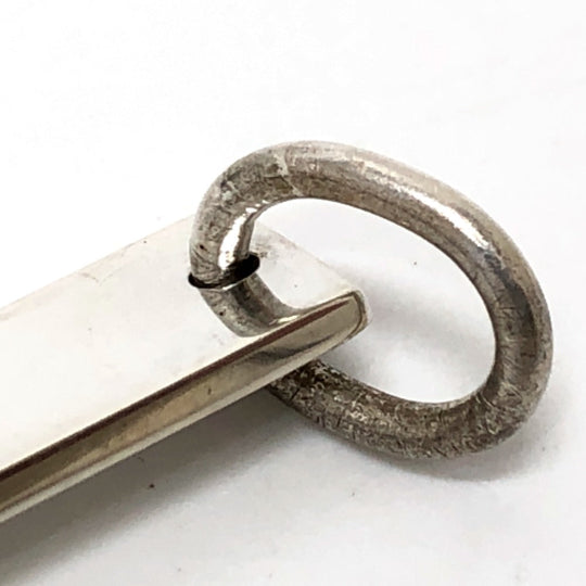 GUCCI Pendant top SV925 Silver logo plate mens Used Authentic