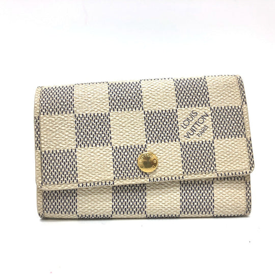 LOUIS VUITTON Key case Key holder  N61745 Damier Azur Canvas white Damier Azur Multicles6 unisex(Unisex) Used Authentic