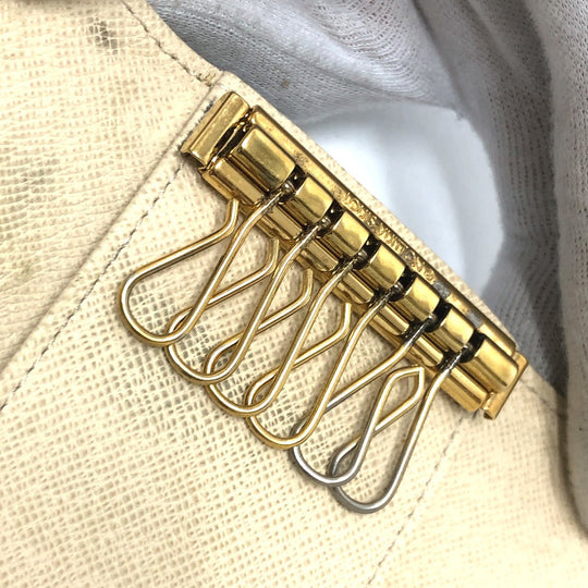 LOUIS VUITTON Key case Key holder  N61745 Damier Azur Canvas white Damier Azur Multicles6 unisex(Unisex) Used Authentic
