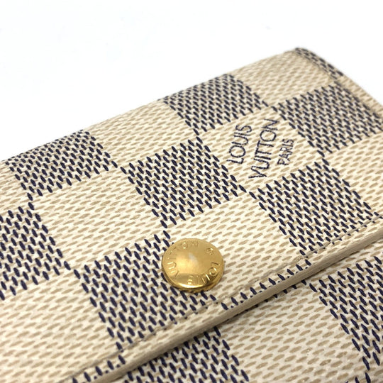 LOUIS VUITTON Key case Key holder  N61745 Damier Azur Canvas white Damier Azur Multicles6 unisex(Unisex) Used Authentic