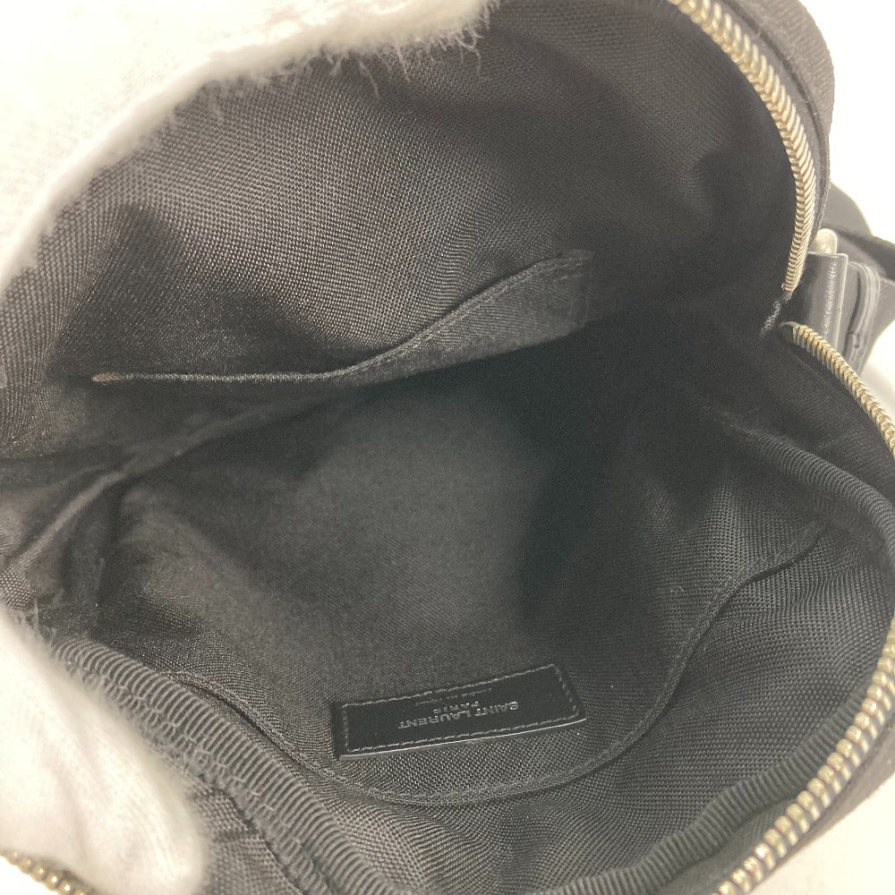 SAINT LAURENT PARIS Shoulder Bag 482777 Leather canvas black Crossbody bag Rivington Sack Pouch mens Used Authentic