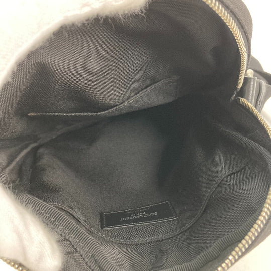 SAINT LAURENT PARIS Shoulder Bag 482777 Leather canvas black Crossbody bag Rivington Sack Pouch mens Used Authentic
