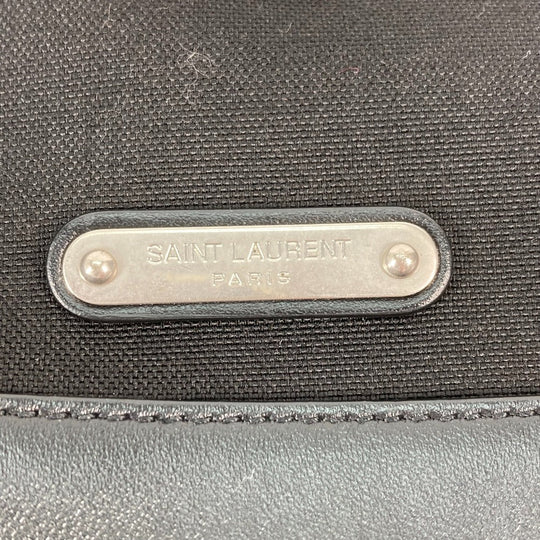 SAINT LAURENT PARIS Shoulder Bag 482777 Leather canvas black Crossbody bag Rivington Sack Pouch mens Used Authentic