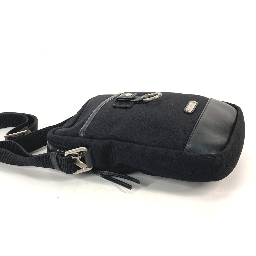SAINT LAURENT PARIS Shoulder Bag 482777 Leather canvas black Crossbody bag Rivington Sack Pouch mens Used Authentic