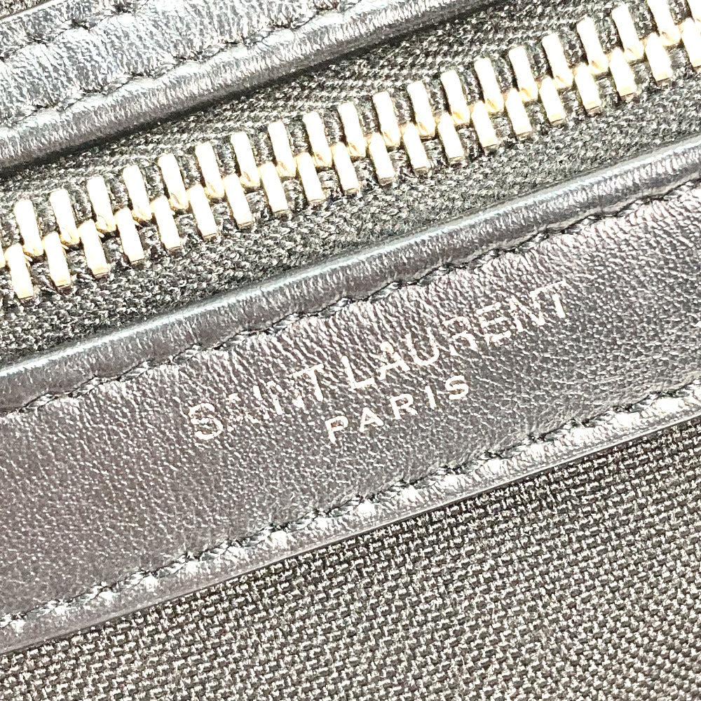 SAINT LAURENT PARIS Backpack 650617 Leather / canvas black Bag logo mens Secondhand Authentic