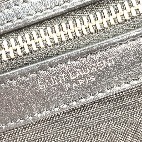 SAINT LAURENT PARIS Backpack 650617 Leather / canvas black Bag logo mens Secondhand Authentic