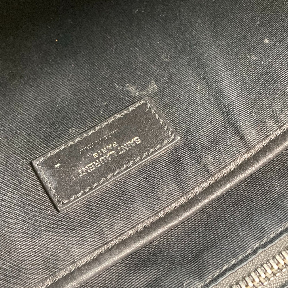 SAINT LAURENT PARIS Backpack 650617 Leather / canvas black Bag logo mens Secondhand Authentic