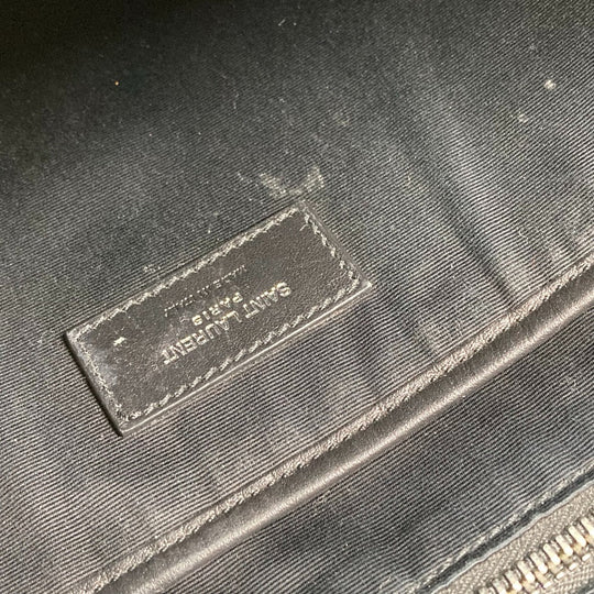 SAINT LAURENT PARIS Backpack 650617 Leather / canvas black Bag logo mens Secondhand Authentic