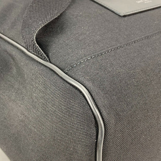 SAINT LAURENT PARIS Backpack 650617 Leather / canvas black Bag logo mens Secondhand Authentic