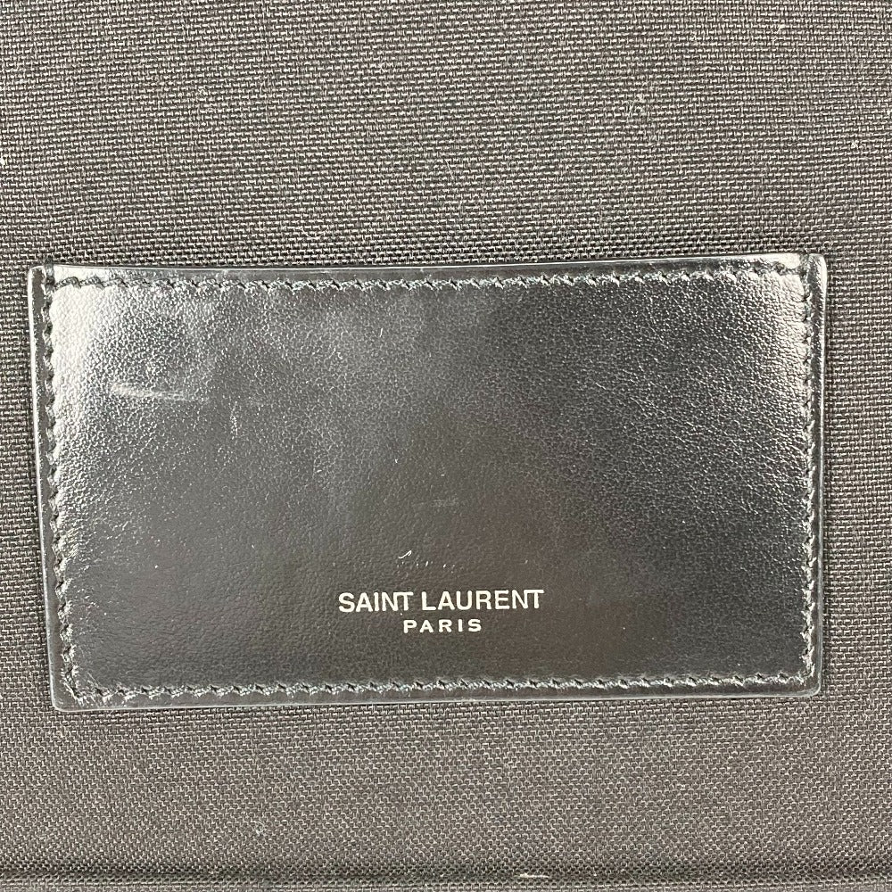 SAINT LAURENT PARIS Backpack 650617 Leather / canvas black Bag logo mens Secondhand Authentic