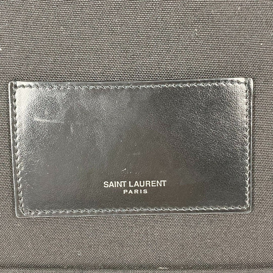 SAINT LAURENT PARIS Backpack 650617 Leather / canvas black Bag logo mens Secondhand Authentic