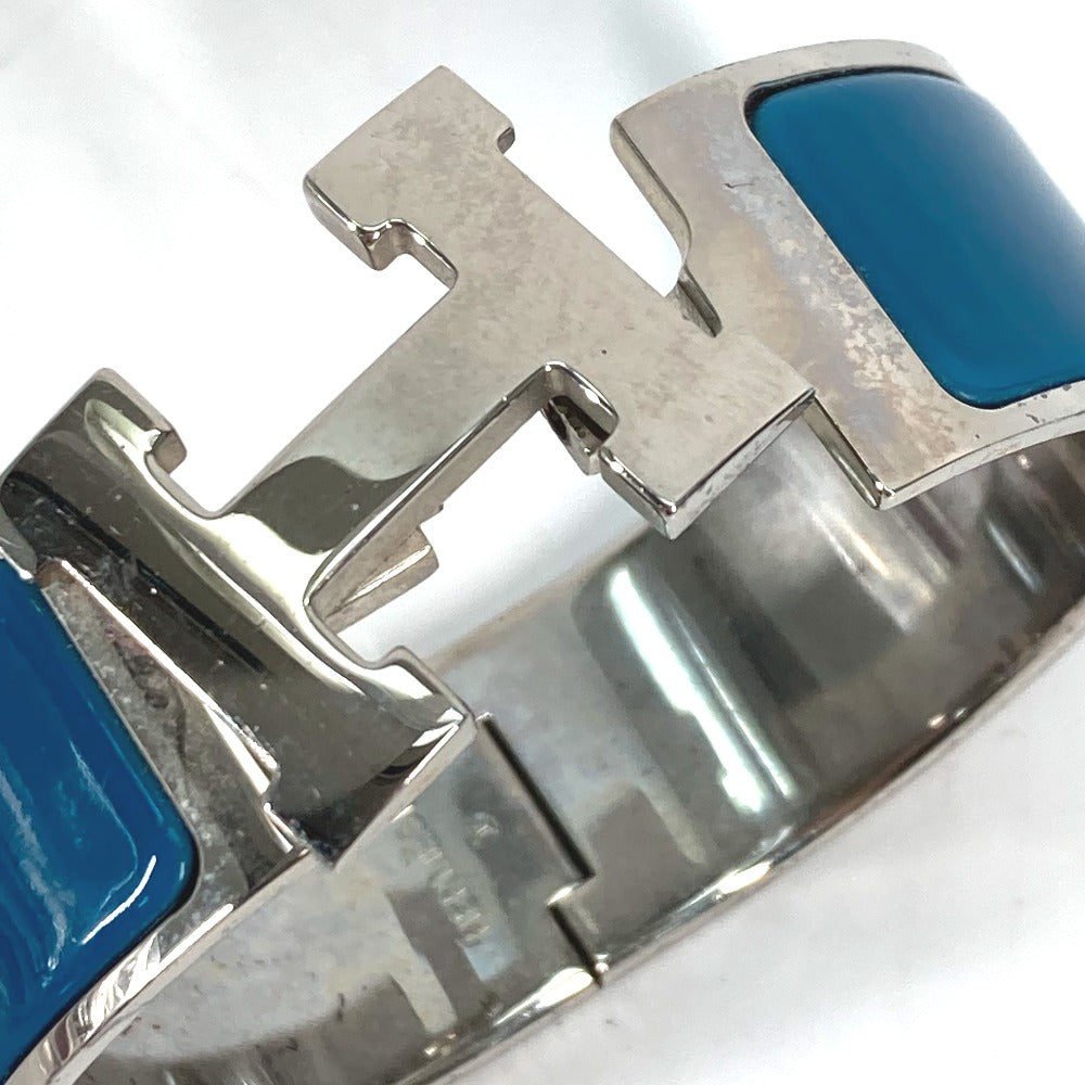 HERMES Bangle metal blue Accessories Bracelets Click crack GM Women Used Authentic
