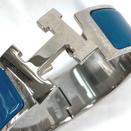 HERMES Bangle metal blue Accessories Bracelets Click crack GM Women Used Authentic