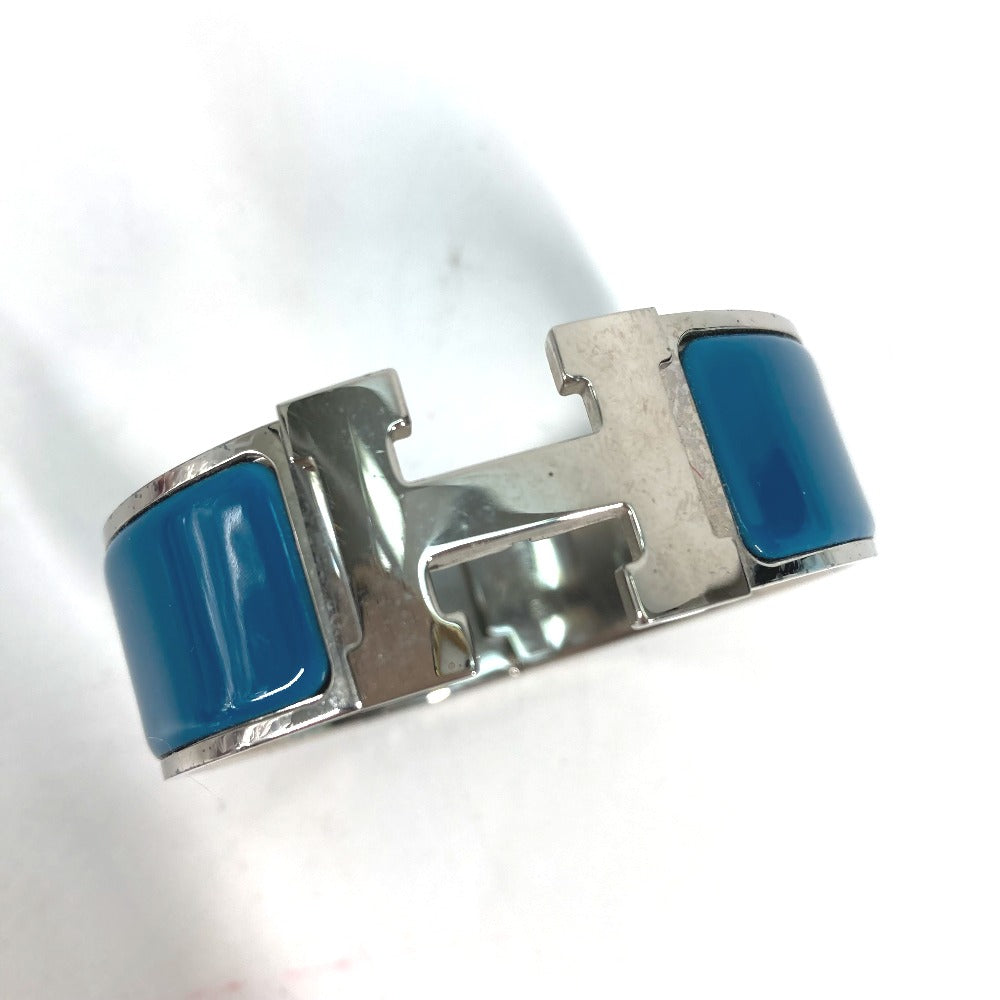 HERMES Bangle metal blue Accessories Bracelets Click crack GM Women Used Authentic