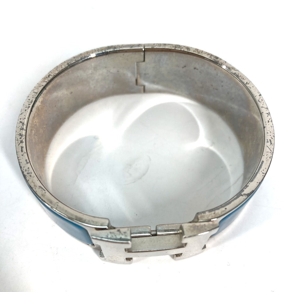 HERMES Bangle metal blue Accessories Bracelets Click crack GM Women Used Authentic