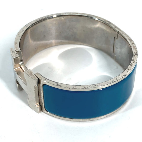 HERMES Bangle metal blue Accessories Bracelets Click crack GM Women Used Authentic