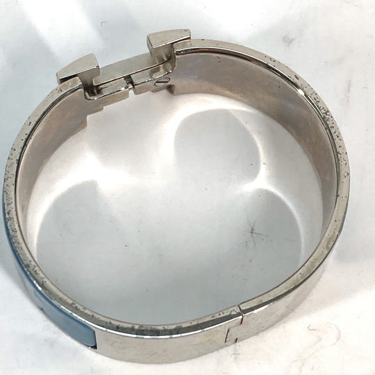 HERMES Bangle metal blue Accessories Bracelets Click crack GM Women Used Authentic