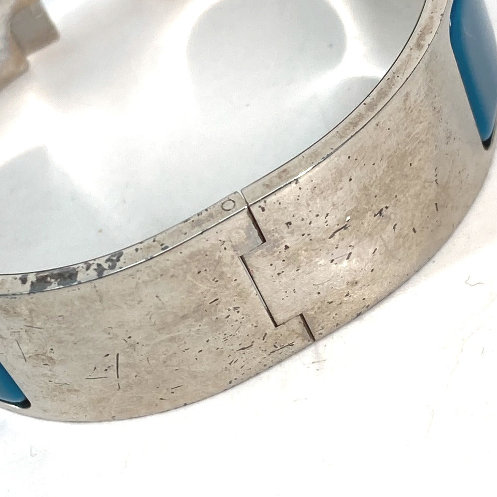 HERMES Bangle metal blue Accessories Bracelets Click crack GM Women Used Authentic