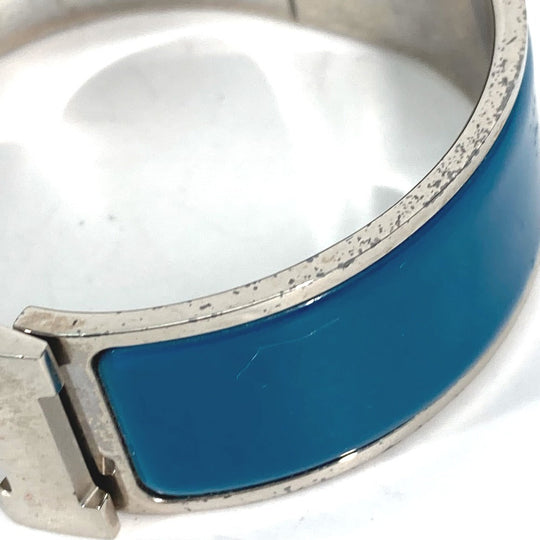 HERMES Bangle metal blue Accessories Bracelets Click crack GM Women Used Authentic