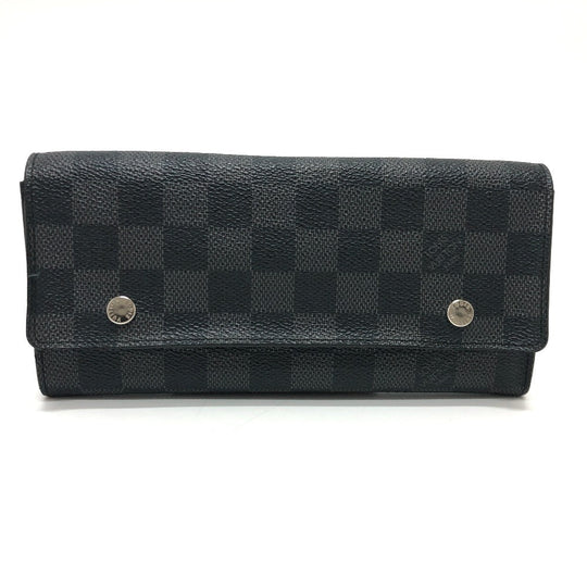 LOUIS VUITTON Long Wallet Purse N63084 Damier Grafitto Canvas black Damier Grafitte Portefeuille long modular Women Used Authentic