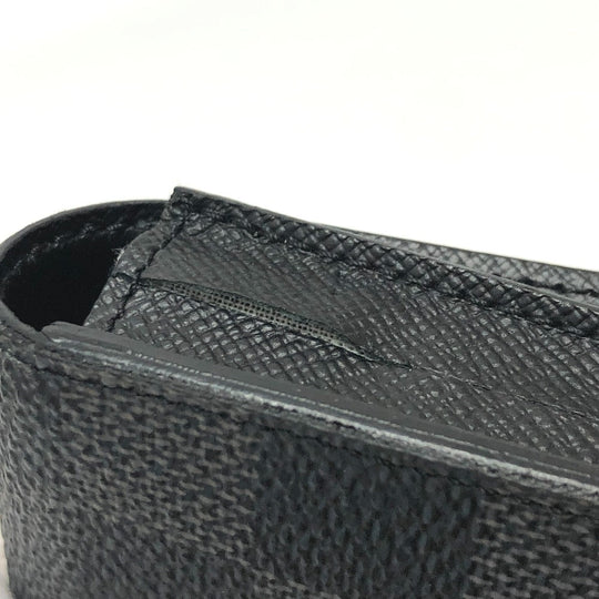 LOUIS VUITTON Long Wallet Purse N63084 Damier Grafitto Canvas black Damier Grafitte Portefeuille long modular Women Used Authentic