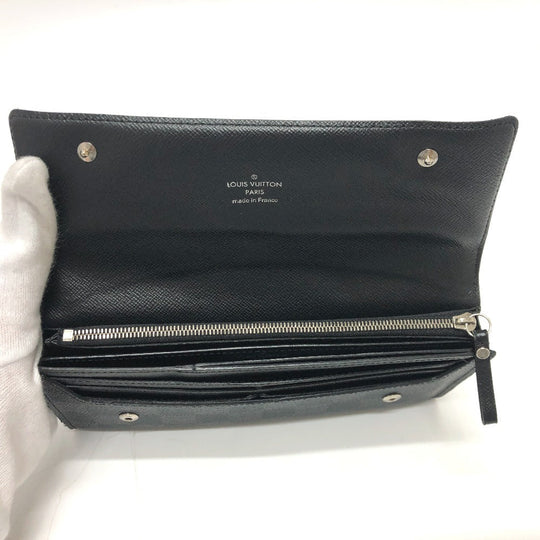 LOUIS VUITTON Long Wallet Purse N63084 Damier Grafitto Canvas black Damier Grafitte Portefeuille long modular Women Used Authentic