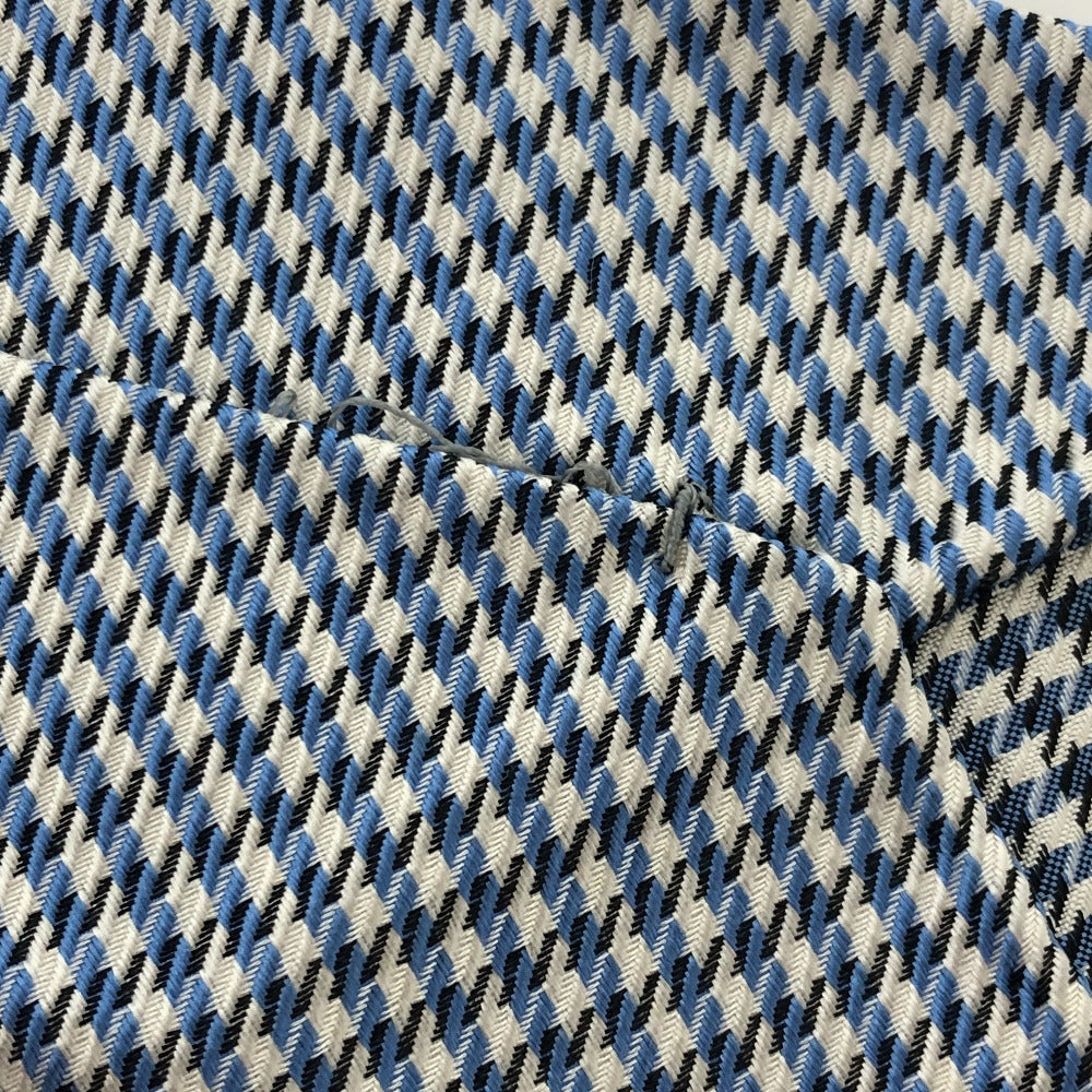 HERMES tie silk blue Overall handle mens Used Authentic