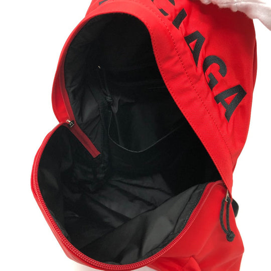 BALENCIAGA Backpack 507460 Nylon Red logo unisex(Unisex) Used Authentic