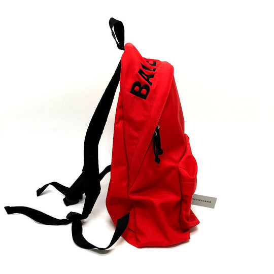 BALENCIAGA Backpack 507460 Nylon Red logo unisex(Unisex) Used Authentic