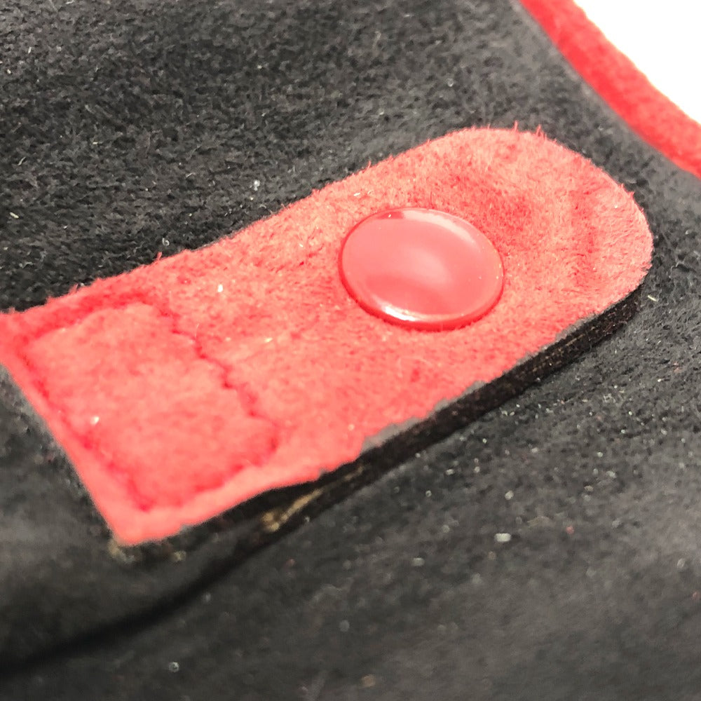 CELINE Accessory case suede Red Jewelry case logo